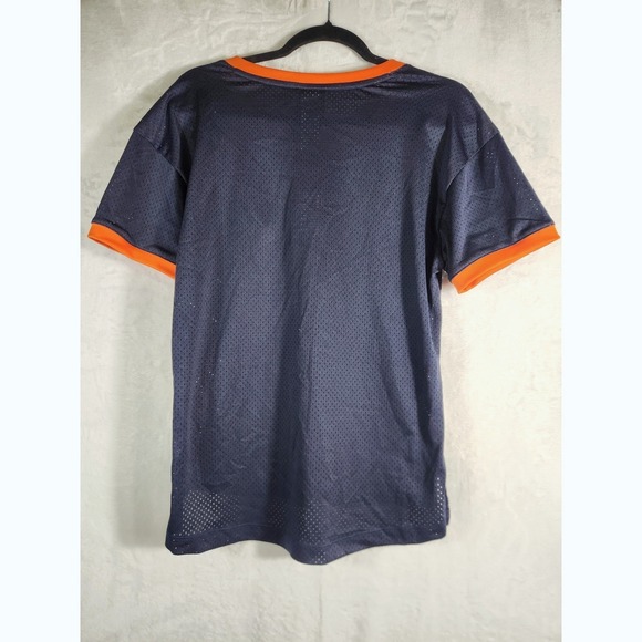 Chicago Bears Girls Medium Jersey NFL Team Apparel Mesh V-Neck Navy Orange - Picture 3 of 7